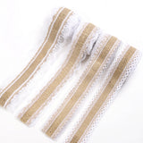 2M Natural Jute Burlap Ribbon Hessian Lace Roll for Rustic Wedding Decoration
