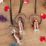 Amethysts Strawberry Quartz Roll On Perfume Necklace