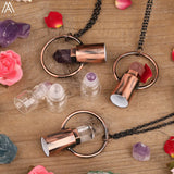 Amethysts Strawberry Quartz Roll On Perfume Necklace