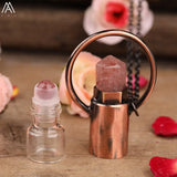 Amethysts Strawberry Quartz Roll On Perfume Necklace