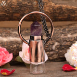 Amethysts Strawberry Quartz Roll On Perfume Necklace