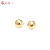 Brass Matte Solid Round Ball Bracelets Beads Spacer Beads 2-10MM