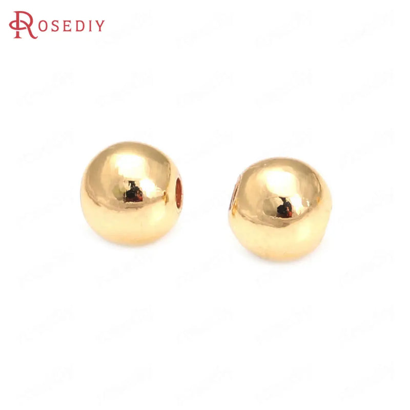 Brass Matte Solid Round Ball Bracelets Beads Spacer Beads 2-10MM
