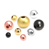 Brass Matte Solid Round Ball Bracelets Beads Spacer Beads 2-10MM