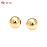 Brass Matte Solid Round Ball Bracelets Beads Spacer Beads 2-10MM