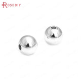Brass Matte Solid Round Ball Bracelets Beads Spacer Beads 2-10MM