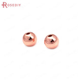 Brass Matte Solid Round Ball Bracelets Beads Spacer Beads 2-10MM
