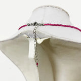 2MM 3MM Ruby Spinel Necklace Natural Stone Jewelry Choker Collier
