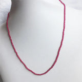 2MM 3MM Ruby Spinel Necklace Natural Stone Jewelry Choker Collier