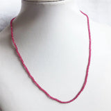 2MM 3MM Ruby Spinel Necklace Natural Stone Jewelry Choker Collier