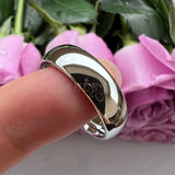Tungsten Wedding Ring 8mm Band Polished Finish Comfort Fit