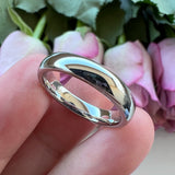 Tungsten Wedding Ring 8mm Band Polished Finish Comfort Fit