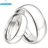 Tungsten Wedding Ring 8mm Band Polished Finish Comfort Fit