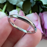 Tungsten Wedding Ring 8mm Band Polished Finish Comfort Fit