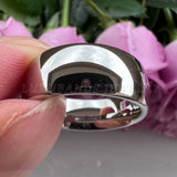 Tungsten Wedding Ring 8mm Band Polished Finish Comfort Fit
