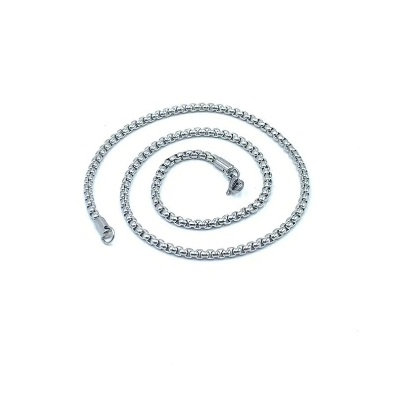 Stainless Steel Box Chain Necklace Charm Jewelry Pendant 45-75CM