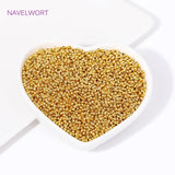 18K Plated Round Ball Spacer Beads Brass Metal Loose Beads