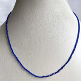 2MM Clear Sapphire Spinel Necklace Faceted Jewelry Healing Power Stone