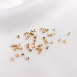 Copper Snap End Beads Clip Buckle Positioning Crimps DIY Jewelry