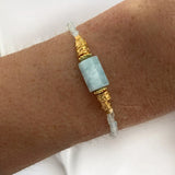 Natural Lapis Lazuli Sunstone Amazonite Stone Bangle