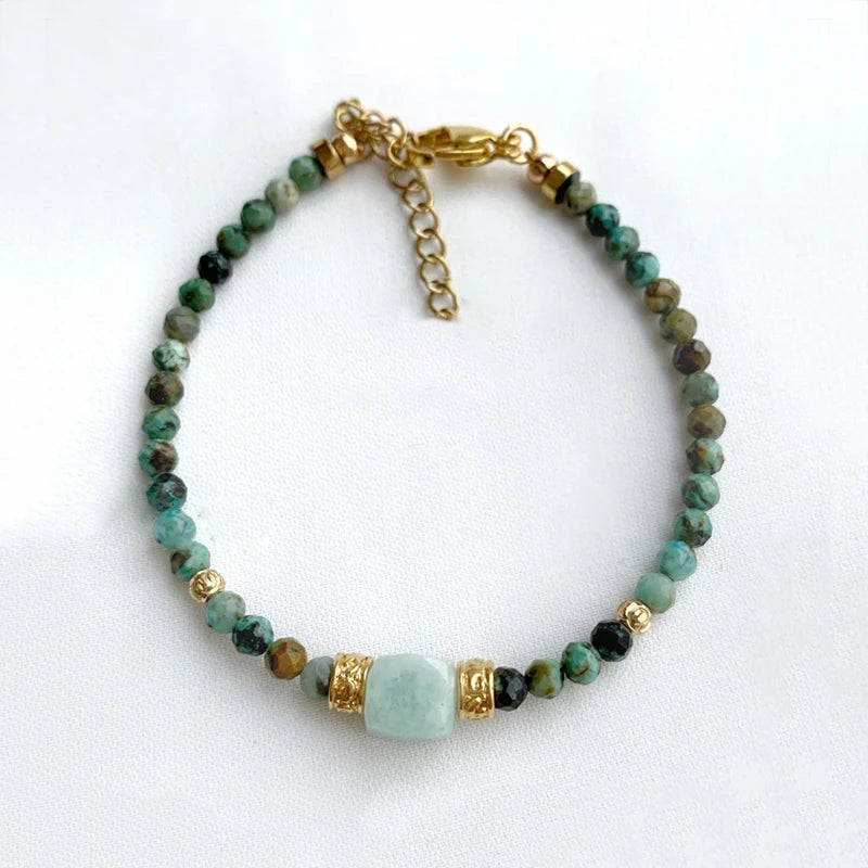 Natural Lapis Lazuli Sunstone Amazonite Stone Bangle