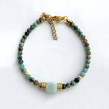 Natural Lapis Lazuli Sunstone Amazonite Stone Bangle