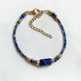 Natural Lapis Lazuli Sunstone Amazonite Stone Bangle