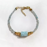 Natural Lapis Lazuli Sunstone Amazonite Stone Bangle