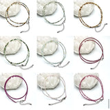 2MM Natural Stone Beads Necklace Stainless Steel Women Jewelry