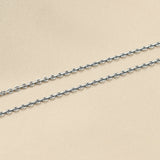 2MM Round Cable Necklace Chain Solid 925 Sterling Silver DIY Jewelry Supplies