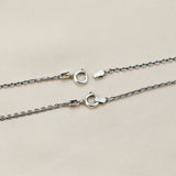 2MM Round Cable Necklace Chain Solid 925 Sterling Silver DIY Jewelry Supplies