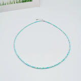2MM Small Stone Crystal Jewelry with 925 Sterling Silver Necklace
