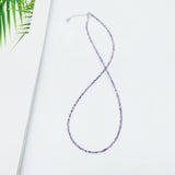 2MM Small Stone Crystal Jewelry with 925 Sterling Silver Necklace