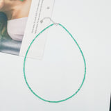 2MM Small Stone Crystal Jewelry with 925 Sterling Silver Necklace