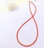 2MM Small Stone Crystal Jewelry with 925 Sterling Silver Necklace