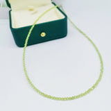 2MM Small Stone Crystal Jewelry with 925 Sterling Silver Necklace