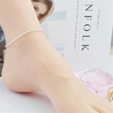 2MM Silver 925 Twist Chain Anklets for Women Christmas Party Accessory