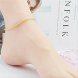 2MM Silver 925 Twist Chain Anklets for Women Christmas Party Accessory