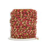 Enamel Flat Cable Chains Stainless Steel Filled - 2MM Width
