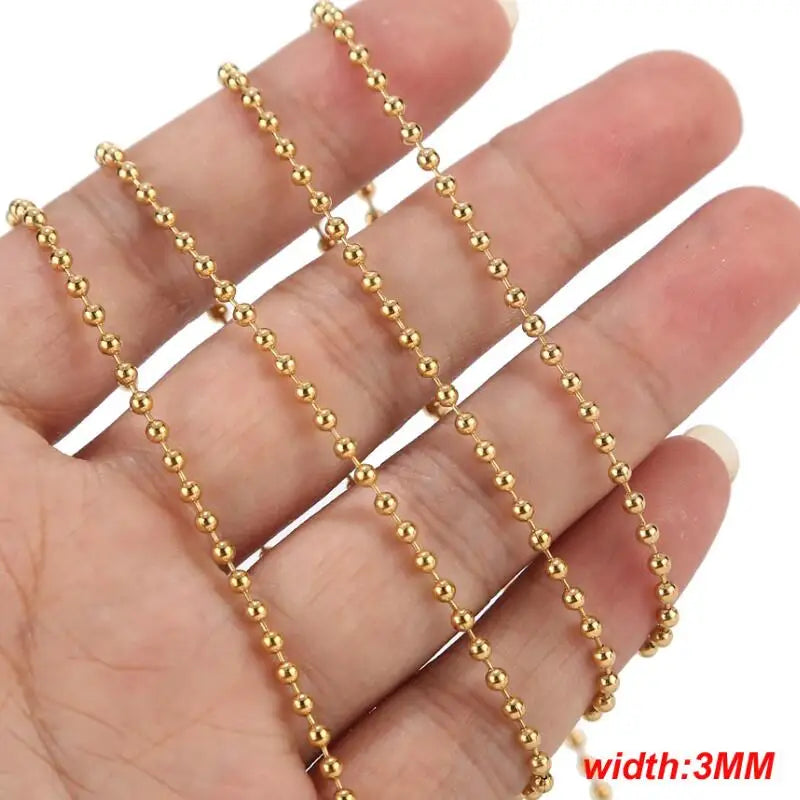 Colorful Metal Enamel Ball Chains for DIY Jewelry Making