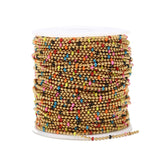 Colorful Metal Enamel Ball Chains for DIY Jewelry Making
