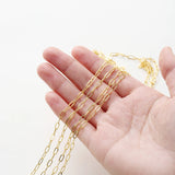 2M 2.3-3.5mm Gold Plated Brass Chain for DIY Jewelry Making
