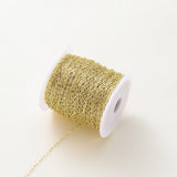 2M 2.3-3.5mm Gold Plated Brass Chain for DIY Jewelry Making