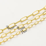 2M 2.3-3.5mm Gold Plated Brass Chain for DIY Jewelry Making