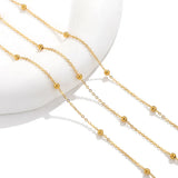 2M Stainless Steel Bead Ball Chains 18K PVD Plated Chain