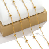 2M Stainless Steel Bead Ball Chains 18K PVD Plated Chain