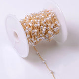 2M Pearl Beaded Chain Necklace Copper for Jewelry Making DIY