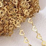 2M 1M Love Heart Stainless Steel Chains for Necklace Bracelet DIY