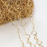 2M Stainless Steel Chain Love Heart Moon for Jewelry Making DIY