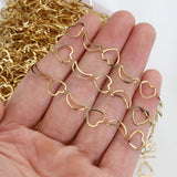 2M Stainless Steel Chain Love Heart Moon for Jewelry Making DIY